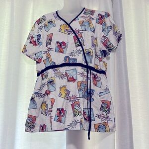 Sesame Street scrub shirt
